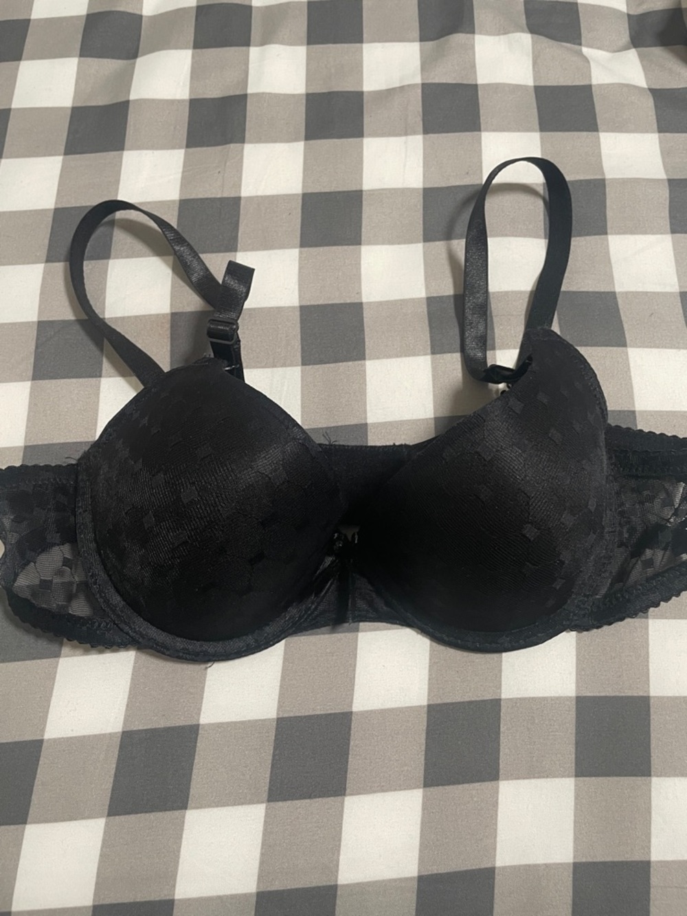 Everyday Black Lace Push-Up Bra - Women's Intimates